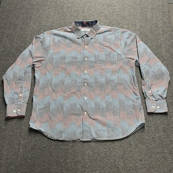Tommy Bahama Other - Tommy Bahama Button-Up Long Sleeve Shirt Men's XL Blue & Red Check Pima Cotton